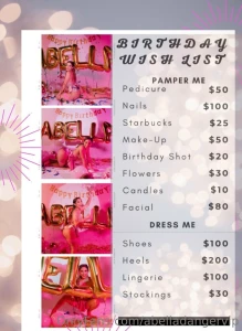 Spoil me for my birthday baby i love you