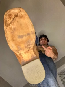 Giant boots in your tiny face