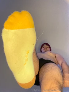 I spit on my feet and make you lick it off my meaty soles