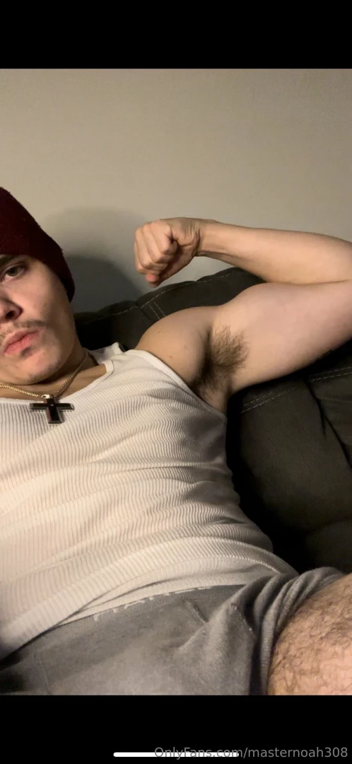 Noah watches tv while you sniff his manly buldge then he wipes his 