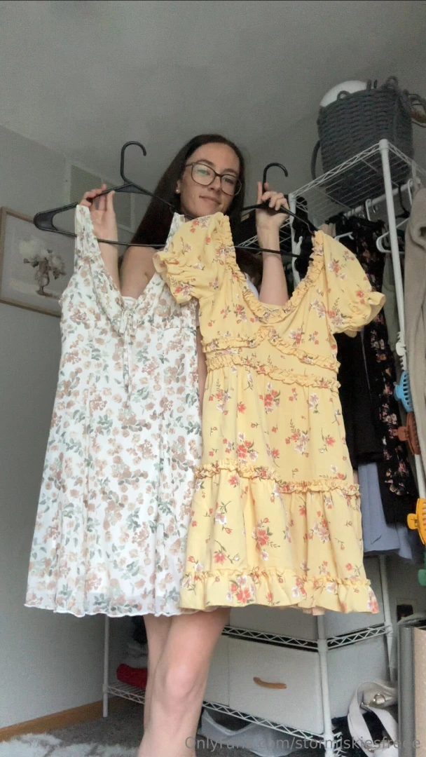 Trying on new sundresses i got recently which one would you bend me 