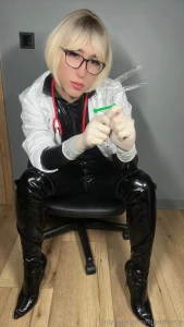 Nurse viper gives you a deep rectal exam in latex clinical dominant part 1