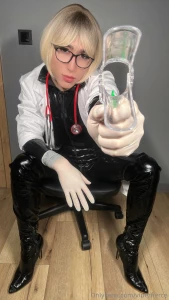 Nurse viper gives you a deep rectal exam in latex clinical dominant part 3