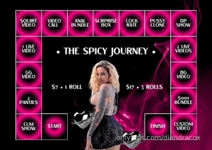 The spicy journey is my new roll the dice game panties video call