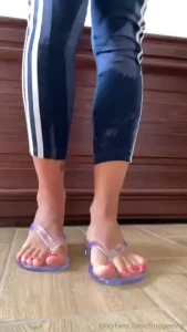 Transparent flop flops it s still warm and i can wear them