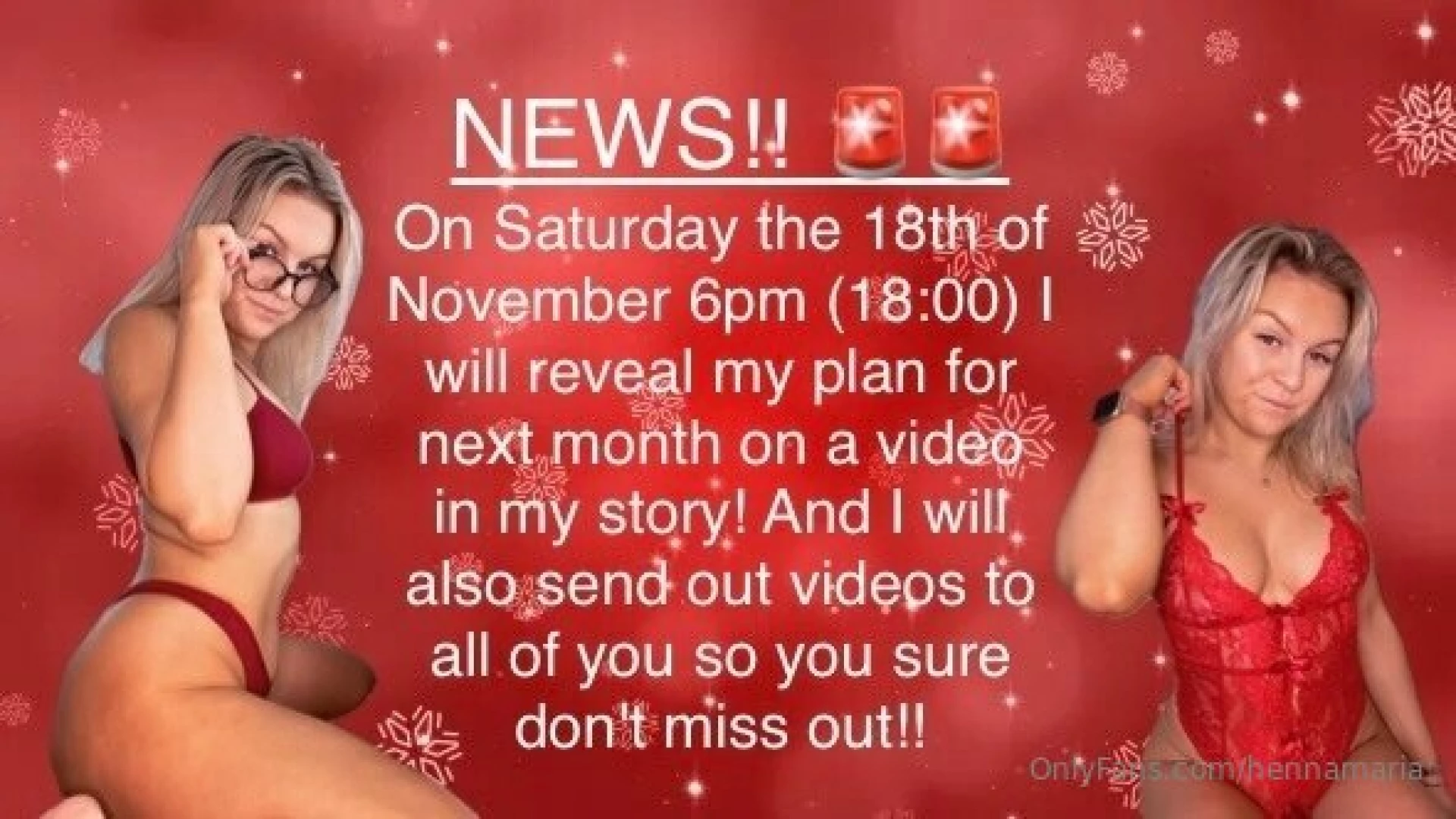 You ready next month is going to get naughty make sure to be online 