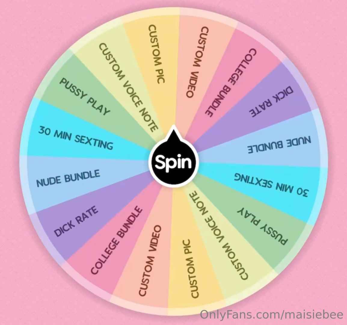 Cum spin the wheel with me baby just 7 each for the next 5 spins 