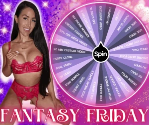Fantasy friday spins my pussy s flooding and this new wheel s sticky