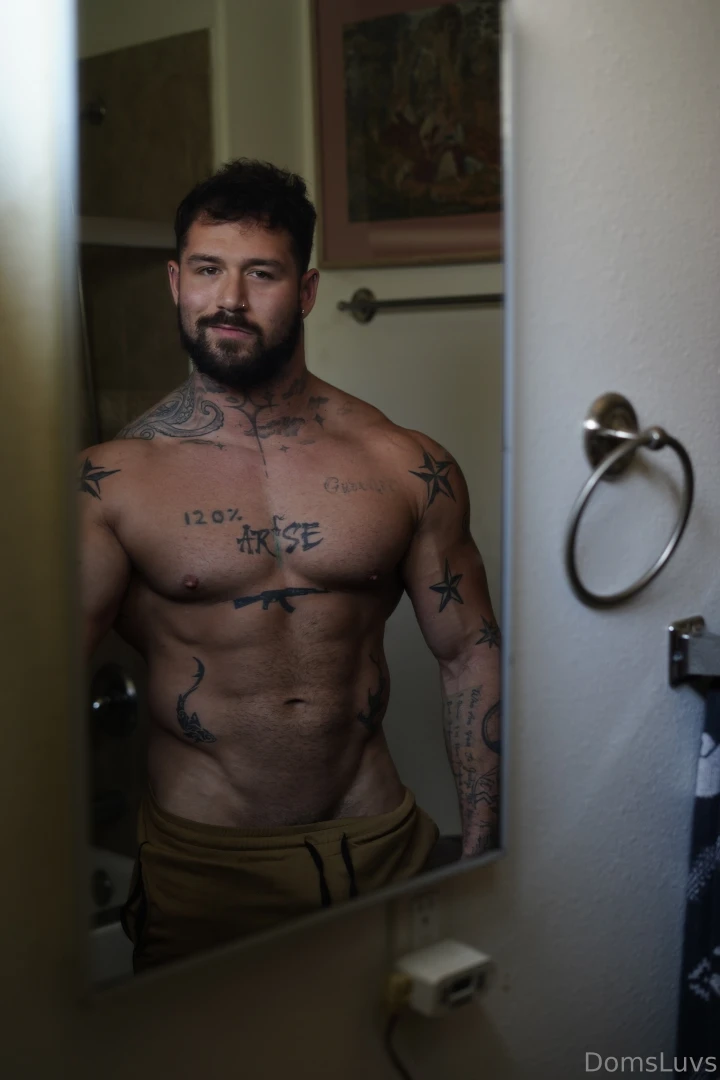 Bathroom mirror always makes me look shredded lol part 7 