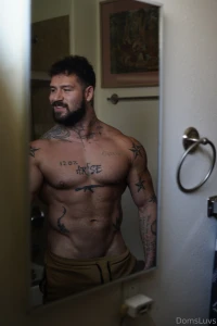 Bathroom mirror always makes me look shredded lol part 6