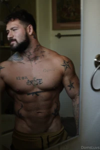 Bathroom mirror always makes me look shredded lol part 8