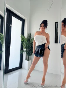 I was feeling extra flirty in my little crop top and the shortest mini