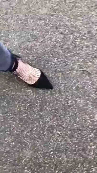 Walking in my sexy stilettos with fishnet socks during lockdown 