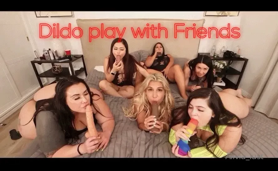 Dildo play with friends we were hanging out playing with our toys when part 1 