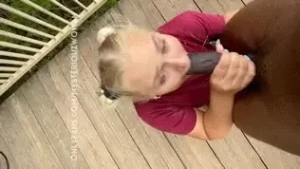 Sucking a hikers dick by the waterfall cum in mouth swallowing 8 13