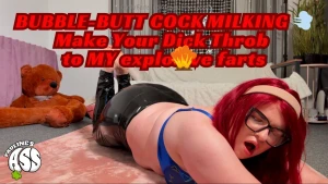 Bubble-butt cock milking make your dick throb to my farts 4k