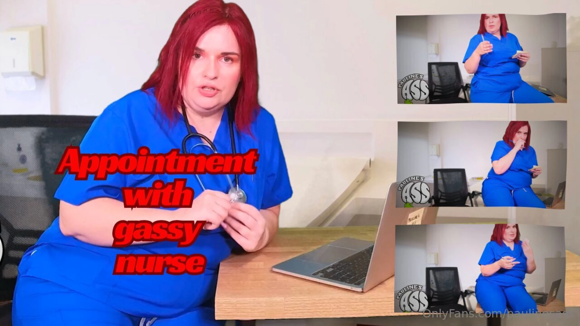 Gassy nurse pauline is going to check on your health 