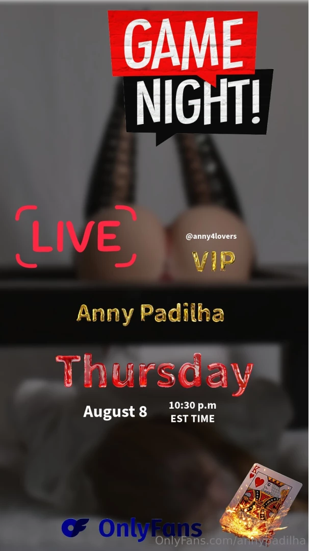 Joy me thursday august 8 for another live stream on my vip account 