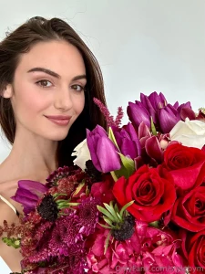 Just a girl and her flowers happy valentines day