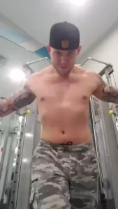 Cable fly shirtless video