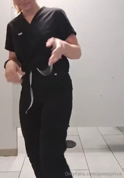 Scrubs to gym clothes watch the full strip on my vip badgirlvik 