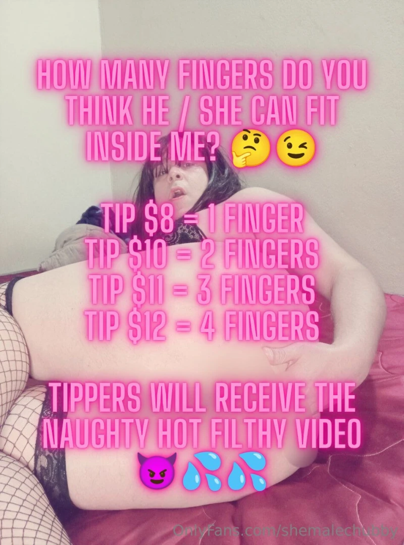 How many fingers do you think he she can fit inside me tip 8 1 finger 