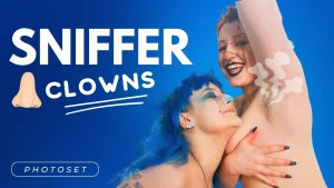 New sniffer clowns in this sexy set bean and blaire are clowning