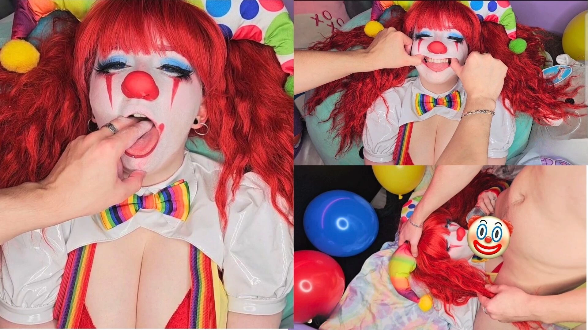 Clown mouth fetish amp asmr blowjob video it s late at night you re 