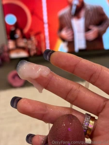 Look how thick my cum is message me for the video part 2