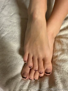 Black french tips nicely covered in cum reminder now thru christmas