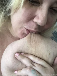 What looks more delicious my wet tongue or my pink nipple part 5