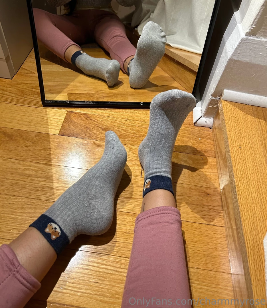 Comfy socks and pink tights 