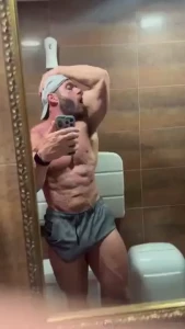 Making love to my biceps with my mouth