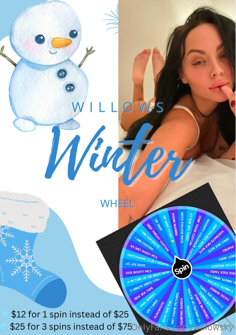 My brand new winter wheel is now live just 12 for 1 spin instead of 25 