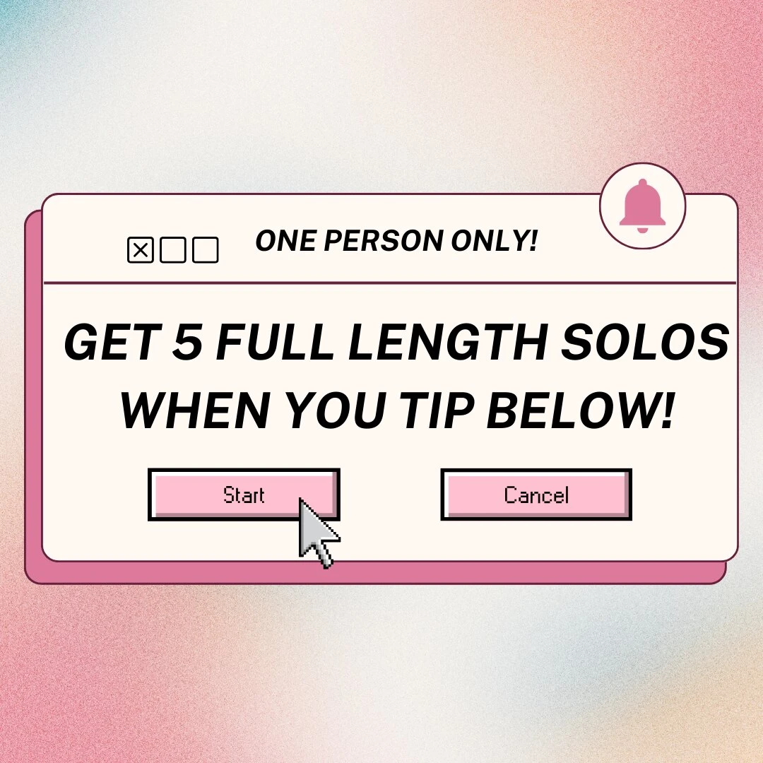 Get 5 full length vids when you tip below first fan only 