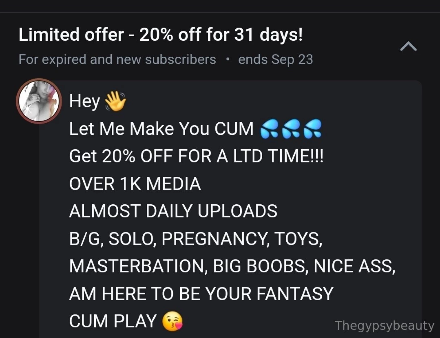 New promo for my vip thegypsybeauty2 onlyfans com thegypsybeauty2 