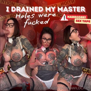 Keeping master drained fucking my pussy while draining master cock