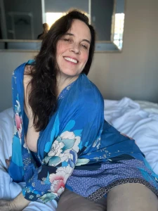 Unlock to see what s hidden under that beautiful flowery silk robe fyi
