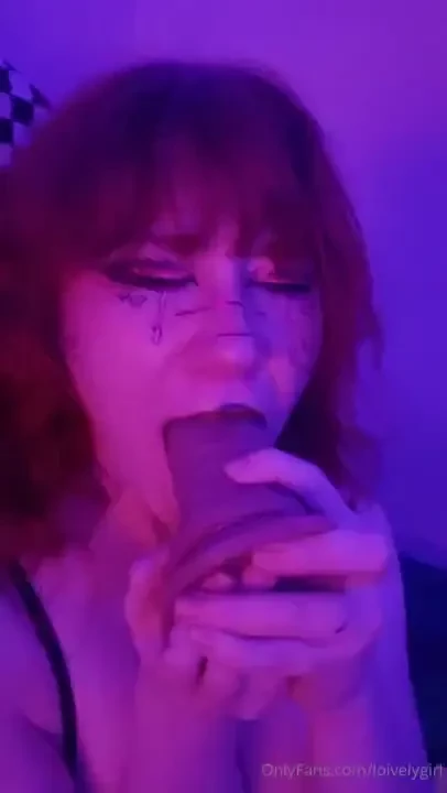 Deep-throating the biggest toy i have part 1 