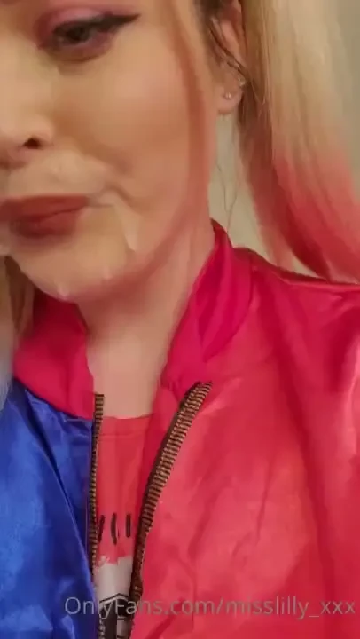 Harley quinn got quite a face load 