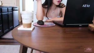 Lily seduces her tutor footjob it s so boring having to do all this