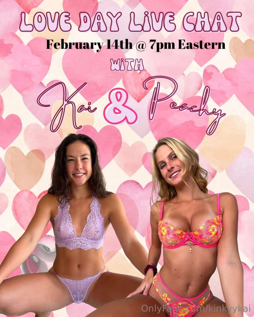 Join me and peachyprime for a very special love day live chat 5 - 