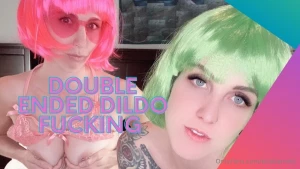 Harley rose and i got to share this double ended dildo and cum hard