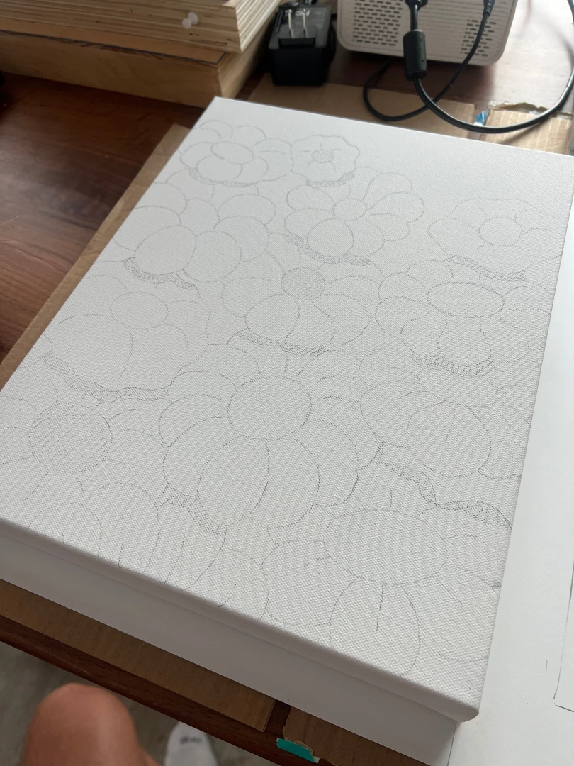 Gearing up for a new flower painting stay tuned 