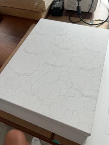 Gearing up for a new flower painting stay tuned