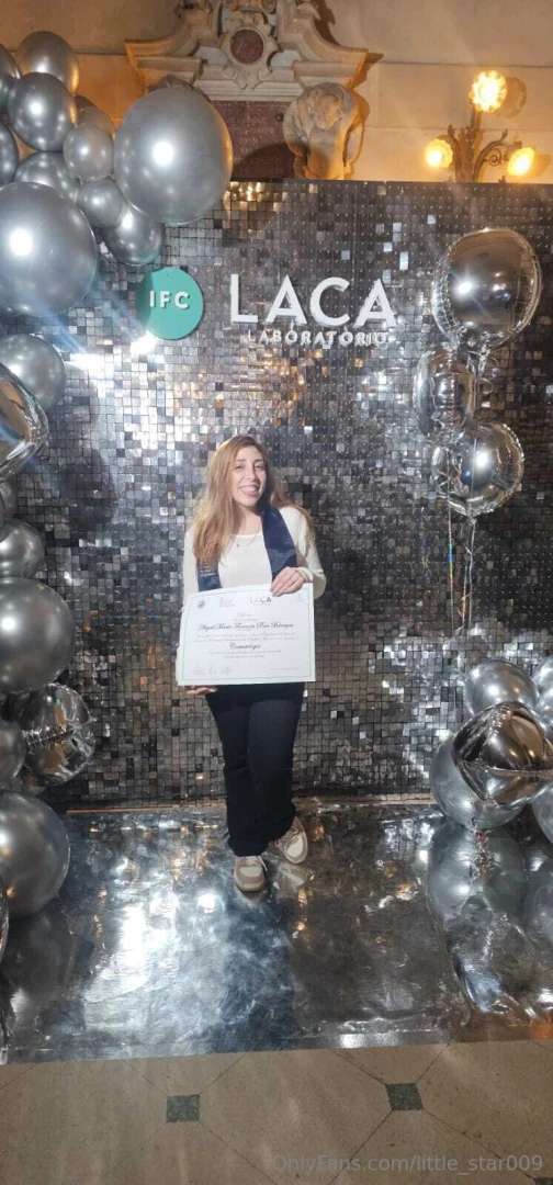 I want to share with you my happiness of having received my degree as 