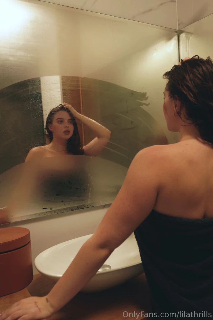 The mirror fogged up and so did my thoughts i traced something on the 