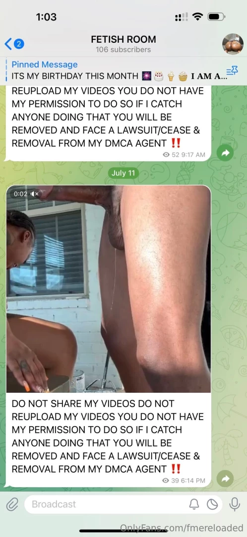 Come see why 106 subscribers paid 35 to join my nasty fetish room s at 