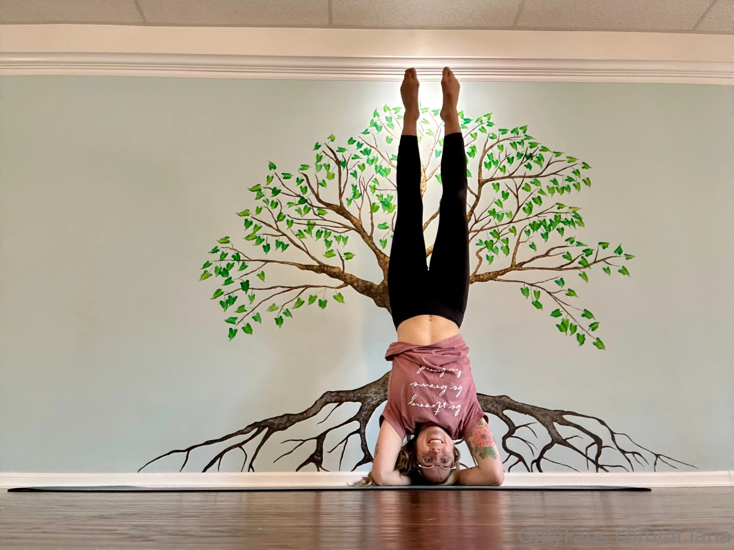 Having fun hanging out upside down 