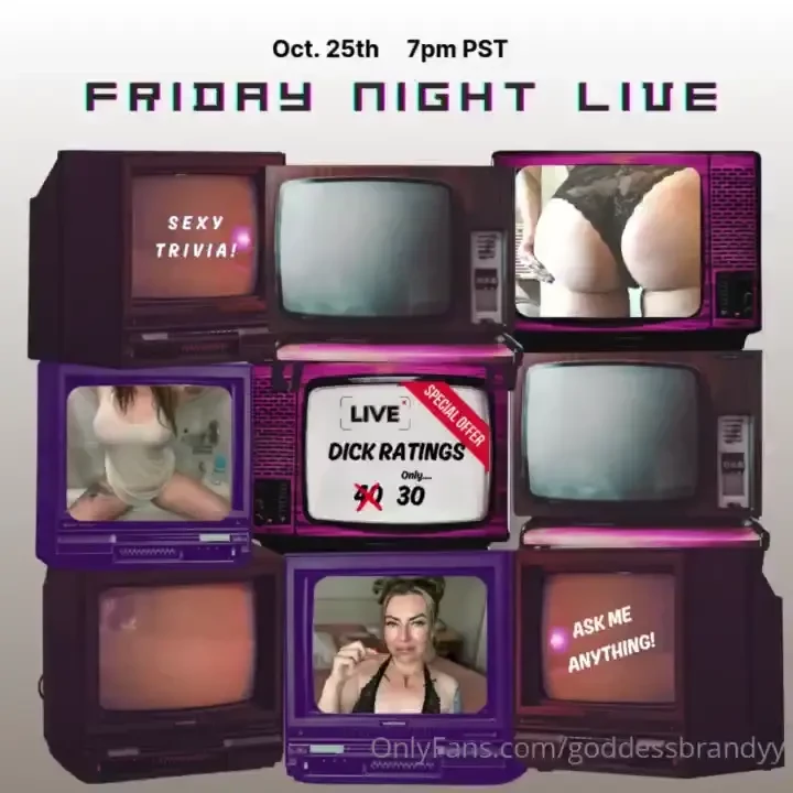 Join me this friday for livestream dick ratings sexy trivia and ask me 